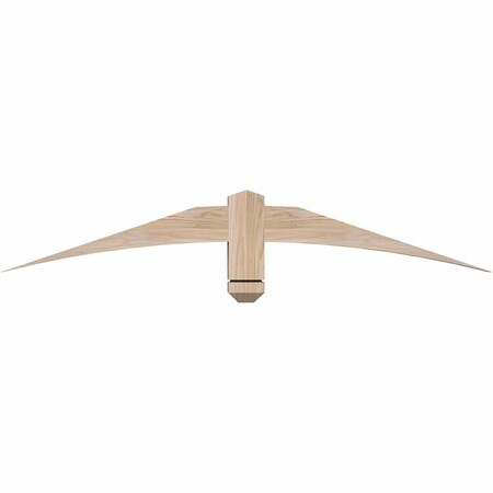 Ekena Millwork Bellingham Smooth Timber Gable Bracket, Douglas Fir, 48"W x 8"H x 3 1/2"D x 3 1/2"F, 4/12 Pitch GBW048X08X0404BEL00SDF